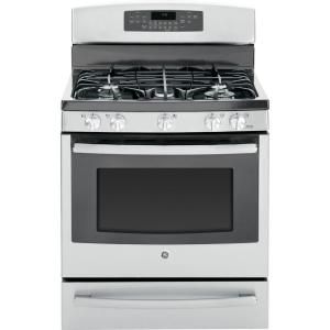 GE Profile 5.6 cu. ft. Gas Range with Self Cleaning Convection Oven in Stainless Steel PGB940SEFSS