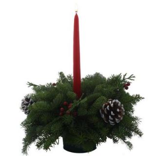 Worcester Wreath Classic 1 Candle Small Fresh Balsam Fir Centerpiece : Sold Out for the Season   DISCONTINUED CS01 WK7