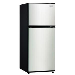 Vissani 24 in. W 10 cu. ft. Top Freezer Refrigerator in Stainless Look HMDR1030VE