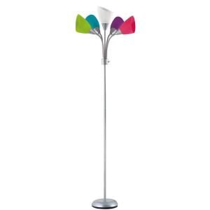 Design Trends 67.5 in. Contemporary Silver Grey Adjustable Floor Lamp 19002 343