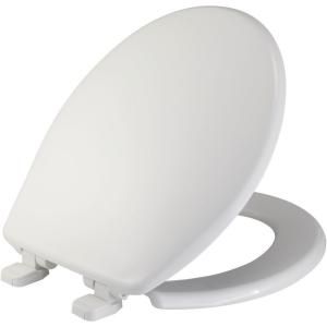 BEMIS JUST LIFT Round Closed Front Toilet Seat in White 584SLOWJ 000