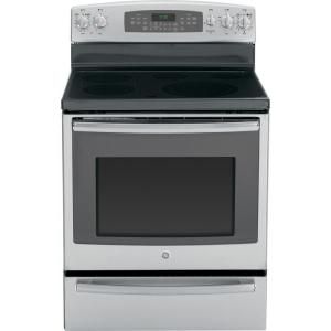 GE Profile 5.3 cu. ft. Electric Range with Self Cleaning and Convection Oven in Stainless Steel PB930SFSS