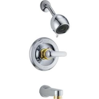 Delta Classic Single Handle Single Spray Tub and Shower Faucet in Polished Brass T13420 PBSHCPD