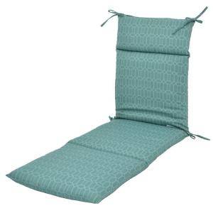 Hampton Bay Rhodes Trellis Outdoor Chaise Lounge Cushion 7407 01220000