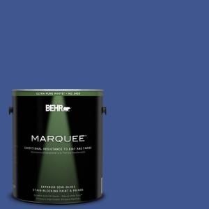 BEHR MARQUEE 1 gal. #PPU15 3 Dark Cobalt Blue Semi Gloss Enamel Exterior Paint 545301