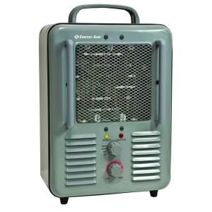 Comfort Zone 1,500 Watt Milk house Style Fan Electric Portable Heater   Gray DISCONTINUED CZ798