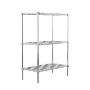 New Age Industrial 3 Shelf Aluminum T BAR Style Adjustable Shelving C32436TT6