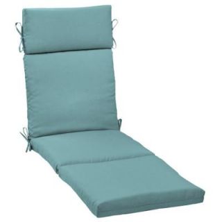 Hampton Bay Turquoise Solid Outdoor Chaise Lounge Cushion DISCONTINUED WC06853X 9D1