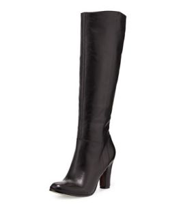 Serephin Leather Knee Boot, Black