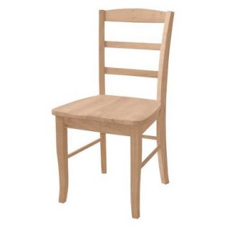 Dining Chair: International Concepts Madrid Chair   Unfinished (Set of 2)