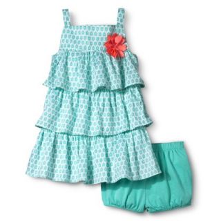 Just One YouMade by Carters Girls 2 Piece Ruffle Dress Set   Turquoise 24 M