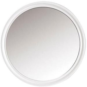 Home Decorators Collection Hudson 32 in. x 32 in. Round Framed Wall Mirror in White 1663710410
