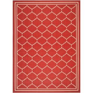 Safavieh Courtyard Red/Beige 6.6 ft. x 9.5 ft. Area Rug CY6889 248 6