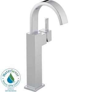 Delta Vero Single Hole 1 Handle High Arc Bathroom Faucet in Chrome 753LF