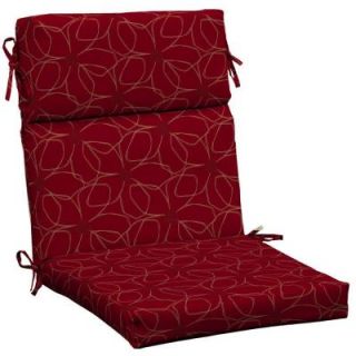 Hampton Bay Reversible Chili Stitch Floral High Back Outdoor Chair Cushion JC20062X 9D1