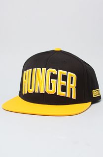 DGK The Hunger Snapback Cap in Black Yellow