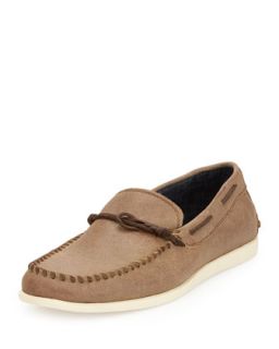 Ace Washed Suede Loafer, Sand