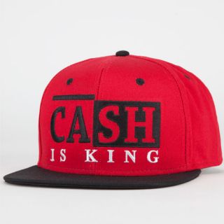 Cash Mens Snapback Hat Red One Size For Men 211614300