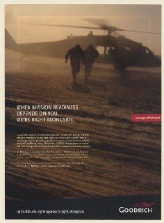 2007 US Army Black Hawk Helicopter Goodrich VHMS Vehicle Health Management Print Ad (Memorabilia) (57845)  