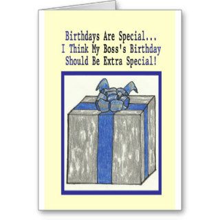 Happy Birthday Boss Greeting Card