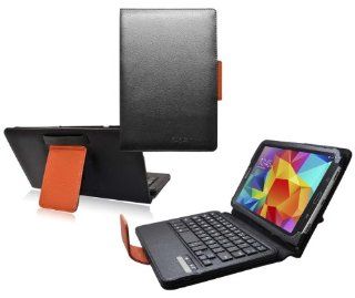 Ionic 2014 Samsung Galaxy Tab 4 8.0 8 Inch Case with Bluetooth Keyboard Tablet Stand Leather Case (Black/Brown): Computers & Accessories