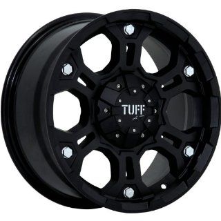 Tuff T03 15 Flat Black Wheel / Rim 6x5.5 with a  13mm Offset and a 108.0 Hub Bore. Partnumber T03DK6M13O108: Automotive