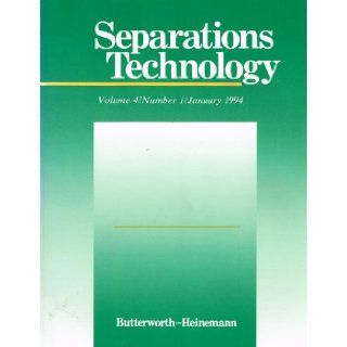 Separations Technology Volume 4 Number 1 January 1994: Professor Chi Tien: Books