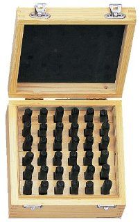 Number & Capital Letter Punch Set In Wooden Case 36 Pc (2mm 5/64")   Tile Cleaners  
