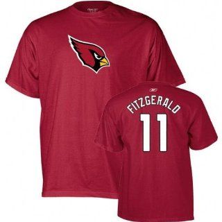 Reebok Arizona Cardinals Larry Fitzgerald Name & Number T Shirt Small : Sports Related Merchandise : Sports & Outdoors