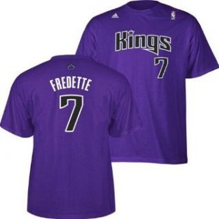 NBA Men's Sacramento Kings Jimmer Fredette #7 Name & Number Tee (Purple, Small)  Sports Fan T Shirts  Clothing