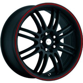 Focal F 16 17 Black Red Wheel / Rim 5x120 & 5x112 with a 42mm Offset and a 74 Hub Bore. Partnumber 163 7722B: Automotive