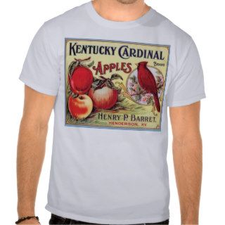 Vintage Kentucky Cardinal Apples, Henry P Barret,  Tshirts