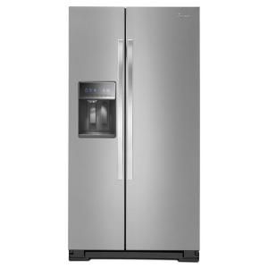 Whirlpool 21.4 cu. ft. Side by Side Refrigerator in Monochromatic Stainless Steel, Counter Depth WRS321CDBM