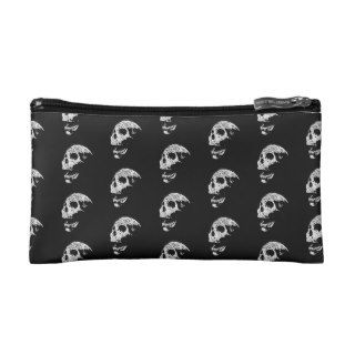 Skull Pattern in Black and White. Cosmetic Bag