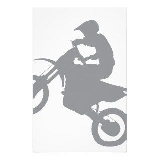 DIRT BIKE (grey) Personalized Stationery