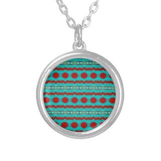 Teal and Red Abstract Custom Jewelry