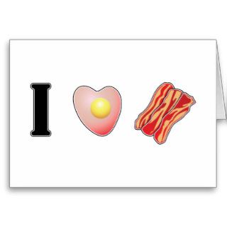 I Love Bacon! Valentine Greeting Card