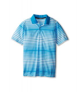 Nike Kids Bold Stripe Polo Boys Short Sleeve Knit (Blue)