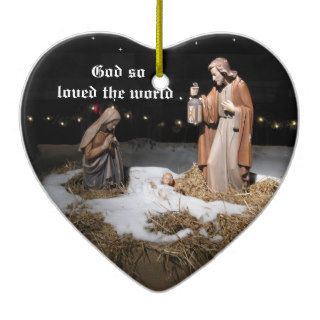 God So Loved The World Christmas Tree Ornament