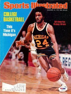 Rickey Green Autographed Magazine Cover Michigan PSA/DNA #S63143: Sports Collectibles