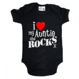 Dirty Fingers   I Love my AUNTIE she Rocks x   Baby & Toddler Bodysuit: Clothing