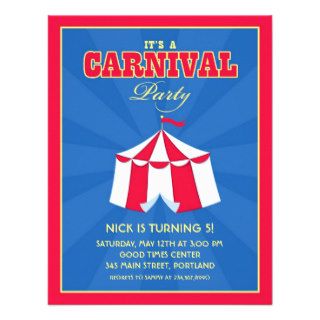 Circus / Carnival Birthday Party Invitation