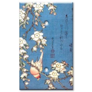 Art Plates Hokusai Weeping Cherry & Bullfinch   Blank Wall Plate BLS 491