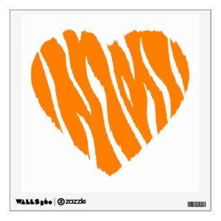 Orange Heart Wall Graphic