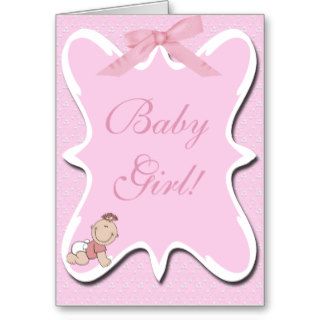 Pink Bow Baby Note Card 2