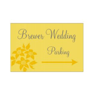 Wedding Reception Parking Direction Welcome Sign