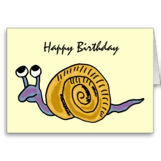 AE  Funny Snail Birthday Card
