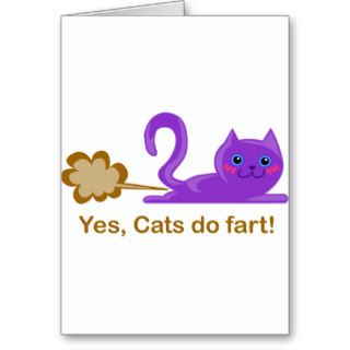 Cat fart   farting cat greeting card