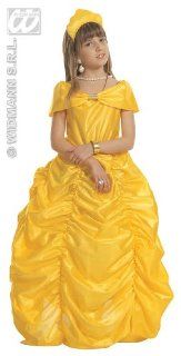 Beauty Queen Kleid 128 gelb Kostüm für Kinder: Spielzeug
