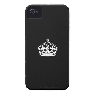 Keep Calm and Carry On Crown (Editable) iPhone 4 Cover